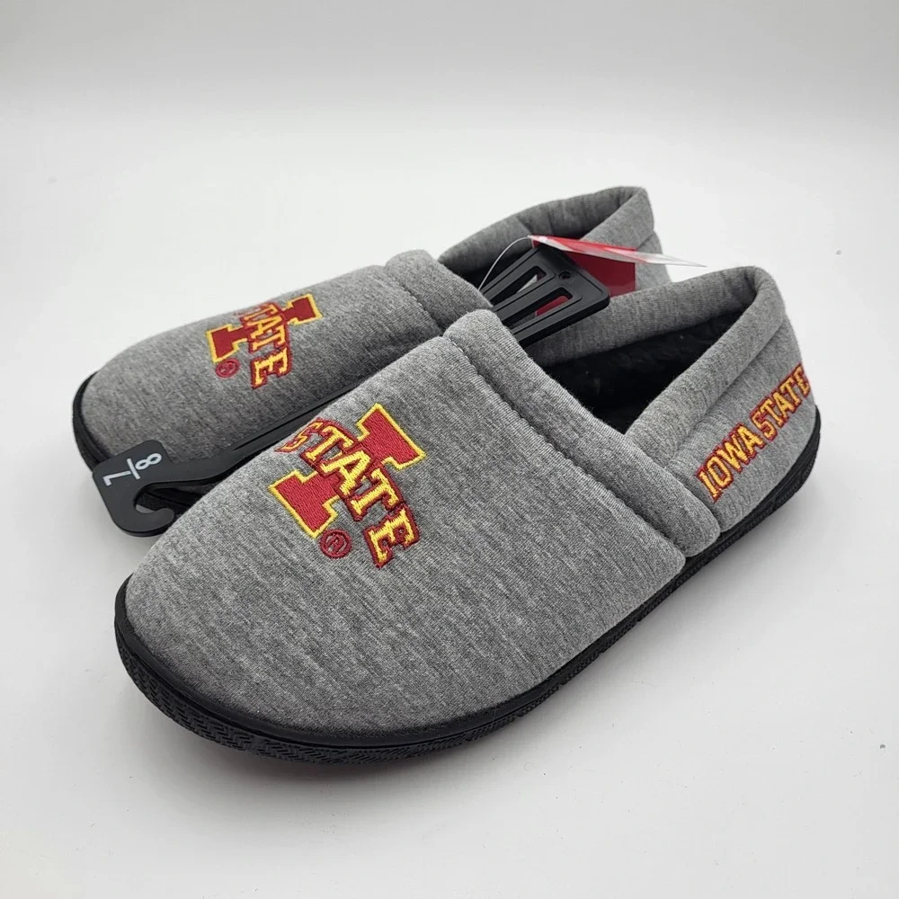Iowa‎ State Sweatshirt Sherpa Moccasin Slippers FOCO Mens Small 7-8 Womens 9-10